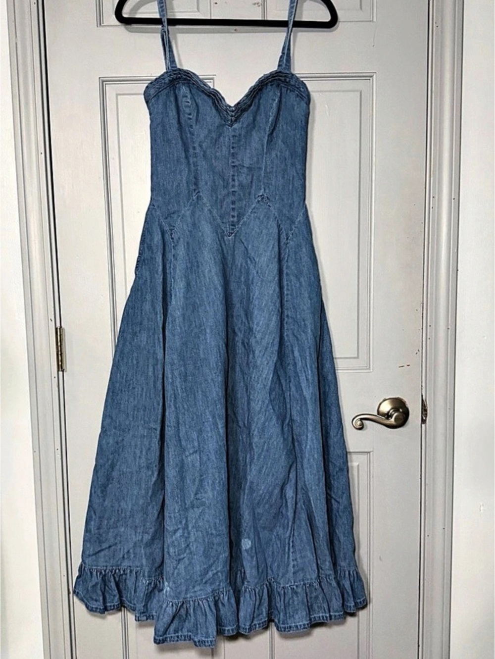 Free People Blue Maxi Dress Size Small small flaws